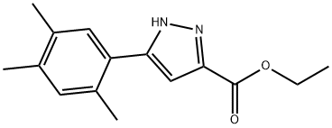 ethyl 5-(2,4,5-trimethylphenyl)-1H-pyrazole-3-carboxylate Structure