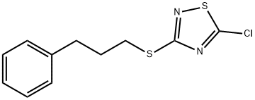 5-chloro-3-[(3-phenylpropyl)sulfanyl]-1,2,4-thiadiazole Struktur
