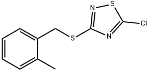 5-chloro-3-{[(2-methylphenyl)methyl]sulfanyl}-1,2,4-thiadiazole Struktur