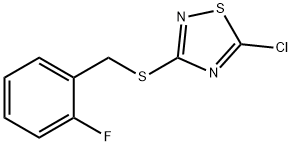 5-chloro-3-{[(2-fluorophenyl)methyl]sulfanyl}-1,2,4-thiadiazole Struktur