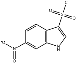 6-硝基-1H-吲哚-3-磺酰氯, 132745-00-7, 结构式