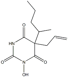 1-hydroxy-5-pentan-2-yl-5-prop-2-enyl-1,3-diazinane-2,4,6-trione Struktur