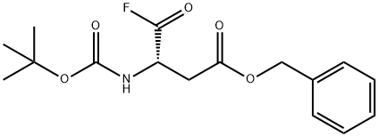 (S)-Benzyl 3-((tert-butoxycarbonyl)amino)-4-fluoro-4-oxobutanoate 化学構造式
