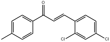 (2E)-3-(2,4-dichlorophenyl)-1-(4-methylphenyl)prop-2-en-1-one, 133031-37-5, 结构式