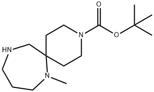 tert-butyl 7-methyl-3,7,11-triazaspiro[5.6]dodecane-3-carboxylate 化学構造式