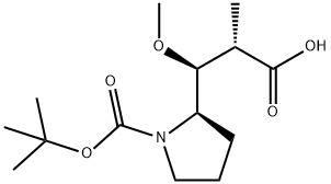 (2S,3R)-3 - ((S)-1-(叔丁氧基羰基)吡咯烷-2-基)-3-甲氧基-2-甲基丙酸,133164-08-6,结构式