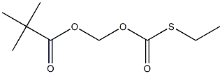 Propanoic acid, 2,2-dimethyl-, [[(ethylthio)carbonyl]oxy]methyl ester Structure