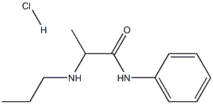 N-phenyl-2-(propylamino)propanamide hydrochloride 化学構造式