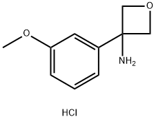 3-(3-Methoxyphenyl)oxetan-3-amine hydrochloride Struktur