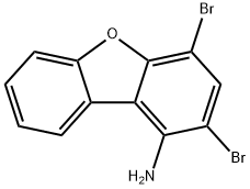 1-Dibenzofuranamine, 2,4-dibromo- 结构式