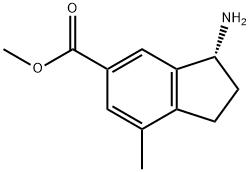 METHYL(3R)-3-AMINO-7-METHYLINDANE-5-CARBOXYLATE 结构式