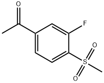 3'-フルオロ-4'-(メチルスルホニル)アセトフェノン 化学構造式