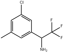 1-(3-CHLORO-5-METHYLPHENYL)-2,2,2-TRIFLUOROETHAN-1-AMINE Structure