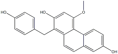2,7-Phenanthrenediol, 1-[(4-hydroxyphenyl)methyl]-4-methoxy-, 133740-30-4, 结构式