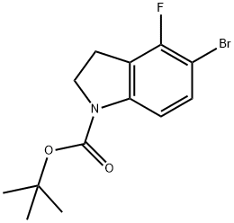 TERT-BUTYL 5-BROMO-4-FLUOROINDOLINE-1-CARBOXYLATE Structure