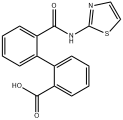 2-(thiazol-2-ylcarbamoyl)-[1,1-biphenyl]-2-carboxylic acid,13381-72-1,结构式