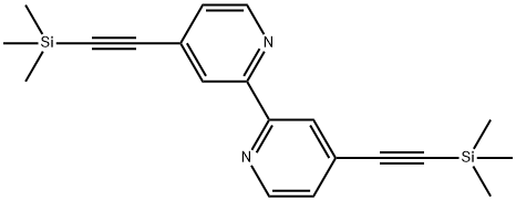2,2'-Bipyridine, 4,4'-bis[(trimethylsilyl)ethynyl]- Structure