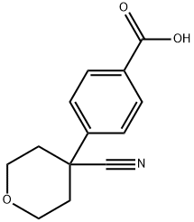 4-(4-cyanotetrahydro-2H-pyran-4-yl)benzoic acid Structure