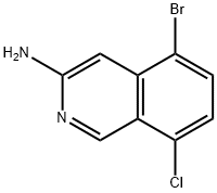 5-bromo-8-chloroisoquinolin-3-amine 结构式