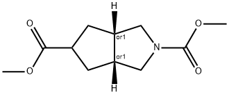 DIMETHYL (3AR,6AS)-HEXAHYDROCYCLOPENTA[C]PYRROLE-2,5(1H)-DICARBOXYLATE,1338672-96-0,结构式
