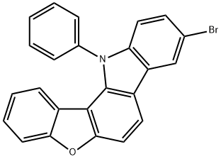 9-溴-12-苯基12H-苯并呋喃并[3,2-A]咔唑, 1338919-79-1, 结构式