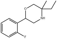 5-ethyl-2-(2-fluorophenyl)-5-methylmorpholine Struktur
