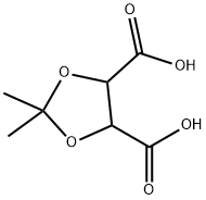 2,2-二甲基-1,3-二氧戊环-4,5-二羧酸, 134022-51-8, 结构式