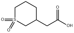 2-(1,1-dioxidotetrahydro-2H-thiopyran-3-yl)acetic acid, 1340400-77-2, 结构式