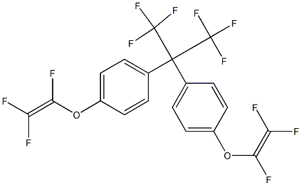 4,4' - (全氟丙烷-2,2-二基)双(((1,2,2-三氟乙烯基)氧)苯) 结构式