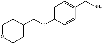 [4-(Oxan-4-ylmethoxy)phenyl]methanamine Struktur