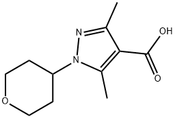 3,5-Dimethyl-1-(tetrahydro-2H-pyran-4-yl)-1H-pyrazole-4-carboxylic acid