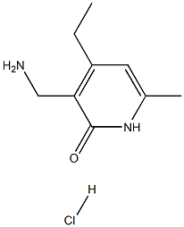 3- 氨甲基-4- 乙基-6- 甲基吡啶-2(1H)- 酮 盐酸盐, 1346576-04-2, 结构式