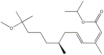 2,4-Dodecadienoic acid, 11-methoxy-3,7,11-trimethyl-, 1-methylethyl ester, (2Z,4E,7S)- Structure