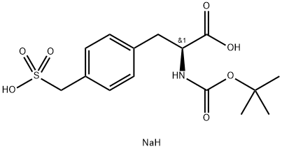 N-BOC-L-4-磺甲基苯丙氨酸单钠盐,134790-21-9,结构式