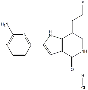 2-(2-aminopyrimidin-4-yl)-7-(2-fluoroethyl)-6,7-dihydro-1H-pyrrolo[3,2-c]pyridin-4(5H)-one hydrochloride,1348230-29-4,结构式