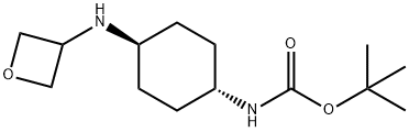 tert-Butyl (1R*,4R*)-4-(oxetan-3-ylamino)cyclohexylcarbamate Struktur