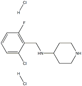 N-(2-Chloro-6-fluorobenzyl)piperidin-4-amine dihydrochloride Struktur