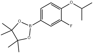 2-(3-氟-4-异丙氧基苯基)-4,4,5,5-四甲基-1,3,2-二氧杂硼杂环戊烷 结构式