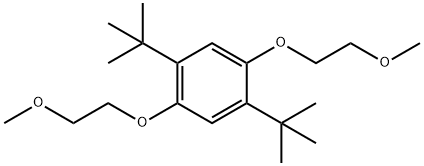 1,4-Di-t-butyl-2,5-bis(2-methoxyethoxy)benzene, 99+% Redox shuttle ANL-RS2 化学構造式