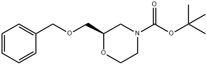 (R)-tert-butyl 2-((benzyloxy)methyl)morpholine-4-carboxylate 化学構造式