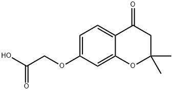 2-[(2,2-Dimethyl-4-oxo-3,4-dihydro-2H-1-benzopyran-7-yl)oxy]acetic acid Structure