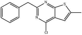 2-benzyl-4-chloro-6-methylthieno[2,3-d]pyrimidine Structure