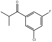 3'-クロロ-5'-フルオロ-2-メチルプロピオフェノン 化学構造式