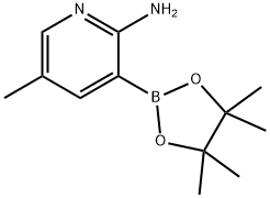 2-氨基-5-甲基-3-吡啶硼酸频那醇酯,1352239-77-0,结构式