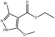 3-溴-5-甲氧基-1H-吡唑-4-羧酸乙酯,1352650-45-3,结构式