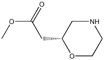 methyl 2-((R)-morpholin-2-yl)acetate 化学構造式