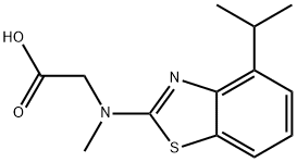 N-(4-异丙基苯并[D]噻唑-2-基)-N-甲基甘氨酸 结构式