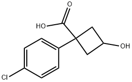1-(4-CHLOROPHENYL)-3-HYDROXYCYCLOBUTANECARBOXYLIC ACID, 1353636-65-3, 结构式