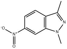 1,3-二甲基-6-硝基-1H-吲唑 结构式