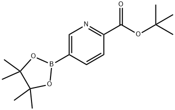 5-(4,4,5,5-四甲基-1,3,2-二氧杂环戊硼烷-2-基)吡啶-2-甲酸叔丁酯,1354356-24-3,结构式